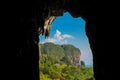 Limestone cliff in Krabi Ao Nang, Ton Sai and Phi Phi island, Thailand Royalty Free Stock Photo